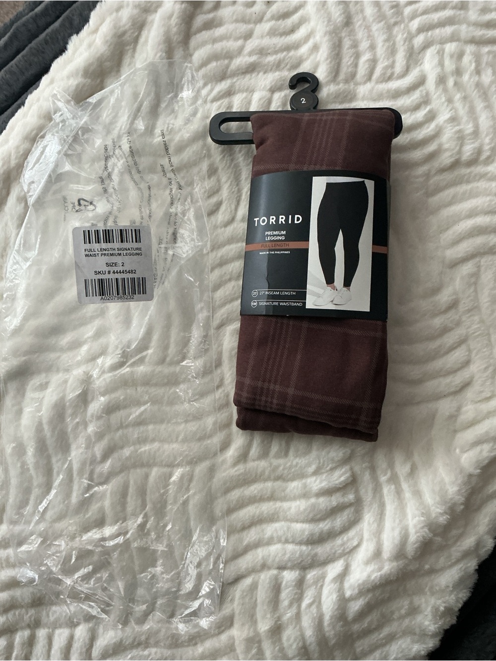 torrid Burgundy Plaid Full-Length Leggings